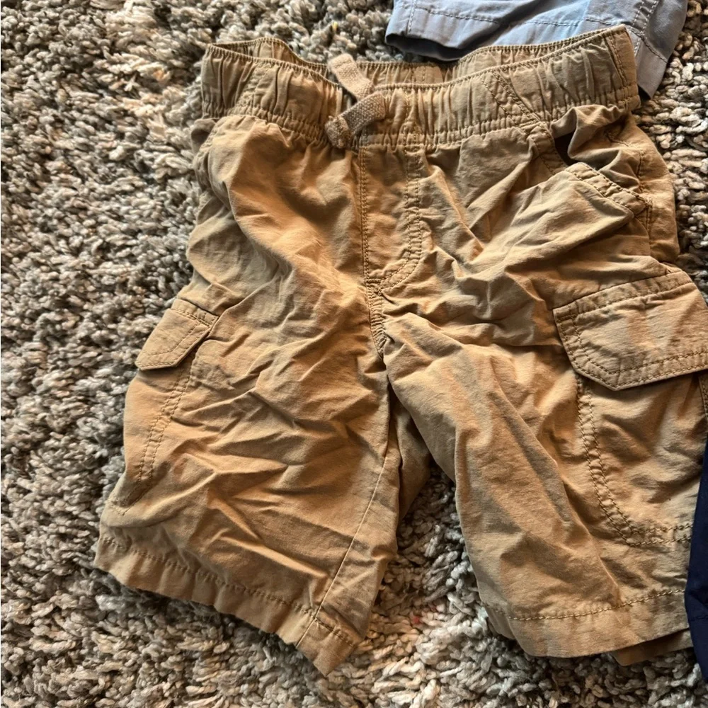 The Children's Place Kids Shorts Trio - Light Blue, Tan, Navy
